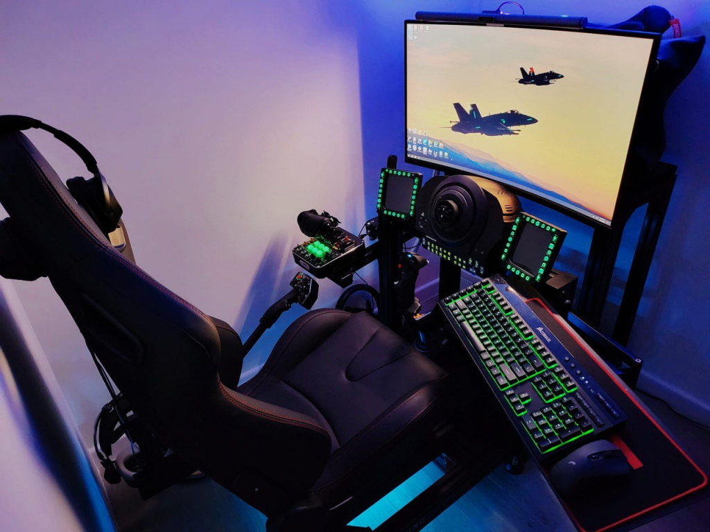 Racing And Flight Simulator 2 in 1 Combination for people with space constrictions and want the best of both worlds so they are able to drive and fly on the same rig that can provide sim racing and flight simulation